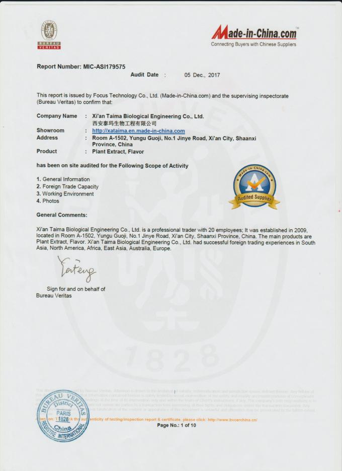 Xi'an Taima Biological Engineering Co.Ltd quality control 2