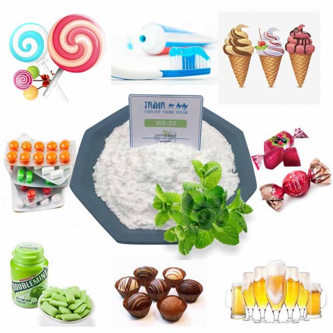 Powdered Ws23 Cooling Agent High Purity For E Liquid / Mint Candy Dry Place Storage 2