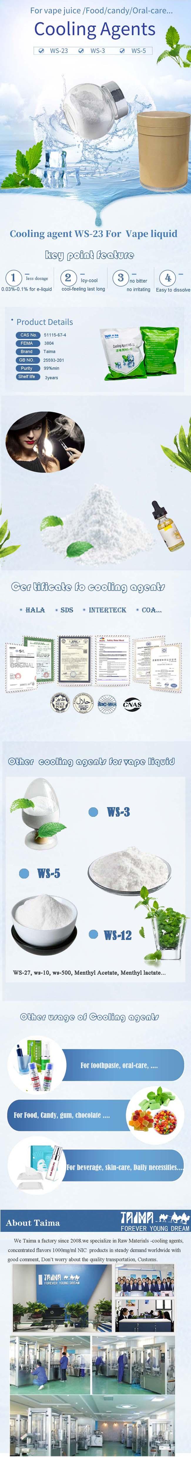 C10H21NO CAS 51115-67-4 Koolada WS-23 Cooling Agent Powder 0