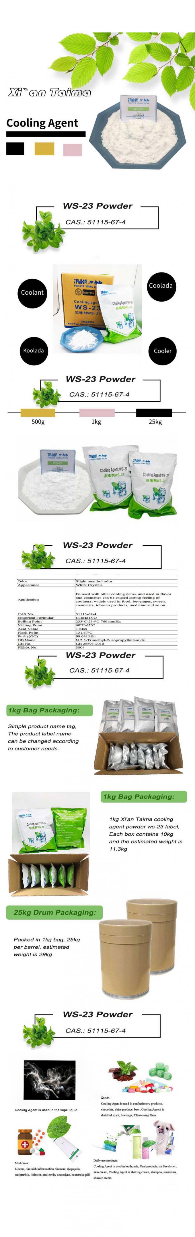 Beverage Food Grade Cooling Agent Powder HPLC 99% Purity 3