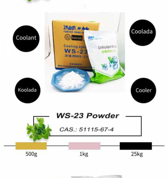 WS-23 Cooling Agent Food Grade Additives For Effective Sensory Cooling In Food 0
