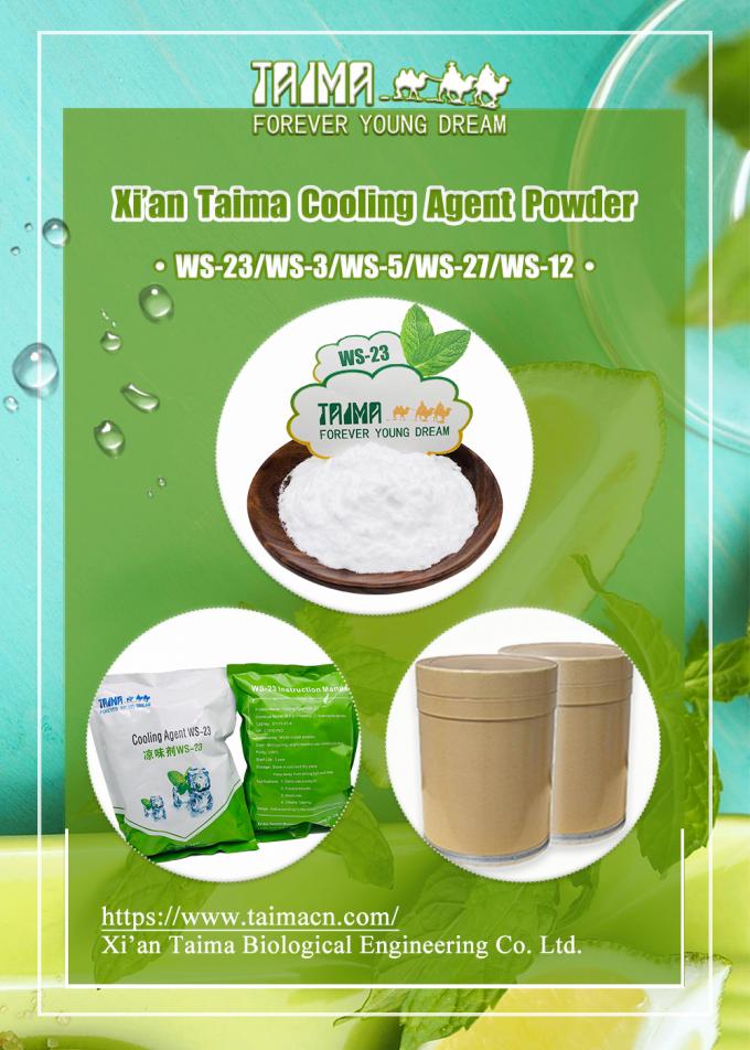 Cooling Agent WS-23 Powder 99% CAS No 51115-67-4 Low MOQ Food Grade WS23 Cooling Agent for Beverages Candy Confection 3