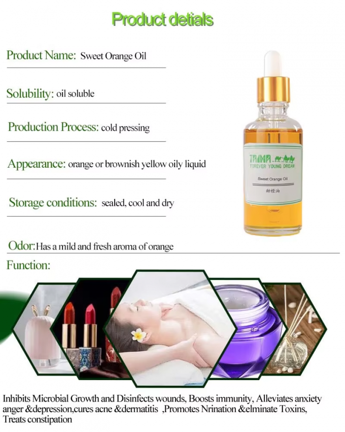 100% Pure Organic Sweet Orange Essential Oil Fruit Peel Aromatherapy Diffuser 0